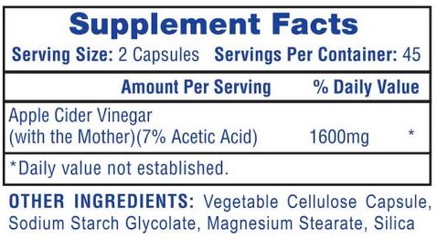 Apple Cider Vinegar  Hi-Tech Pharmaceuticals-Facts