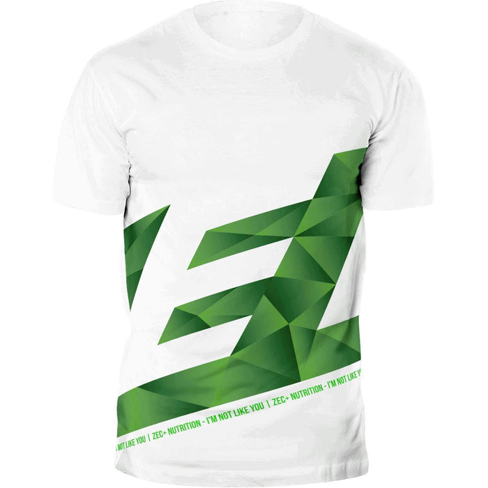 ZEC+ Fashio - T-shirt logo "ATHLETIC POLYGON" in het wit
